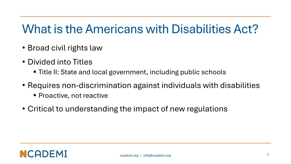 what is the americans with disabilities act