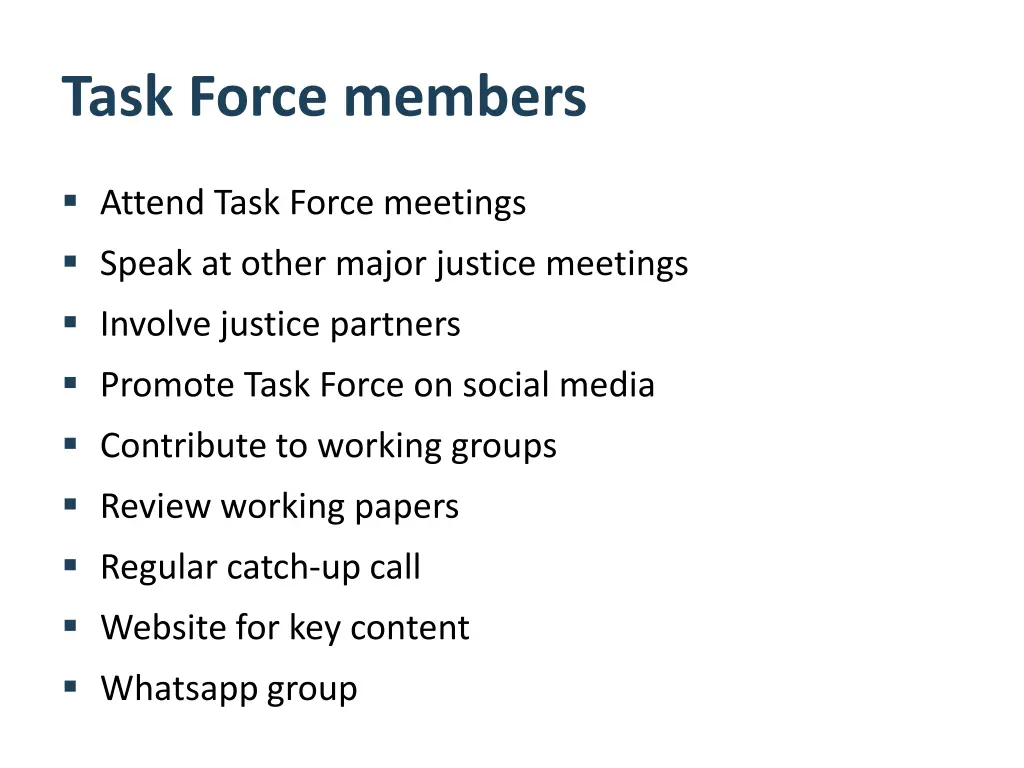 task force members