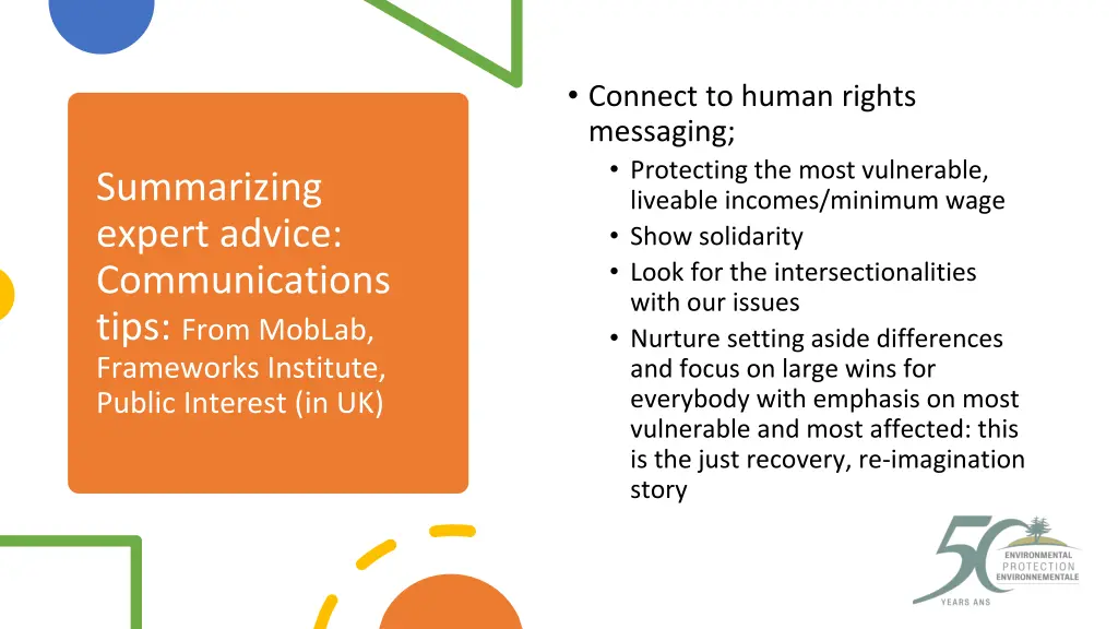 connect to human rights messaging protecting