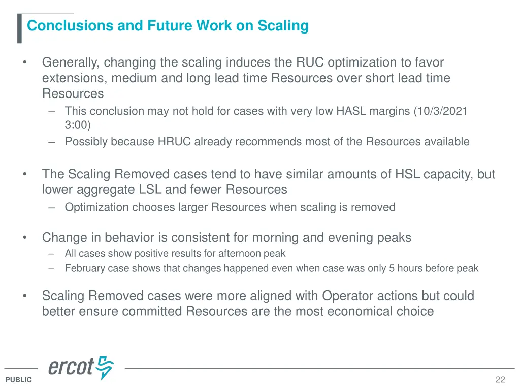 conclusions and future work on scaling