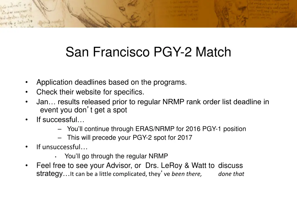san francisco pgy 2 match