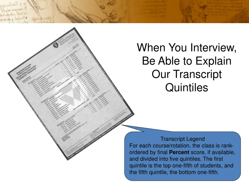 when you interview be able to explain
