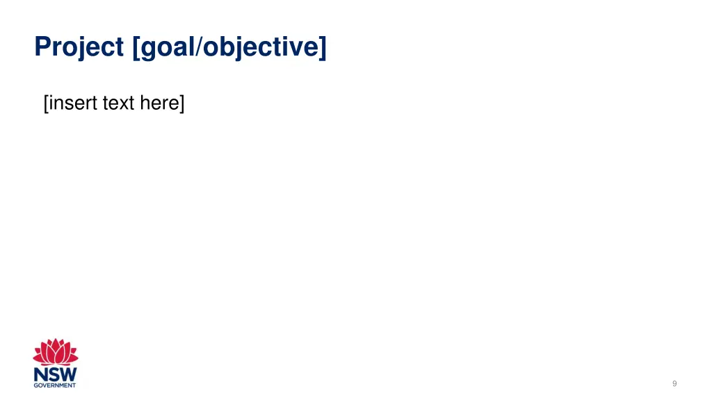 project goal objective