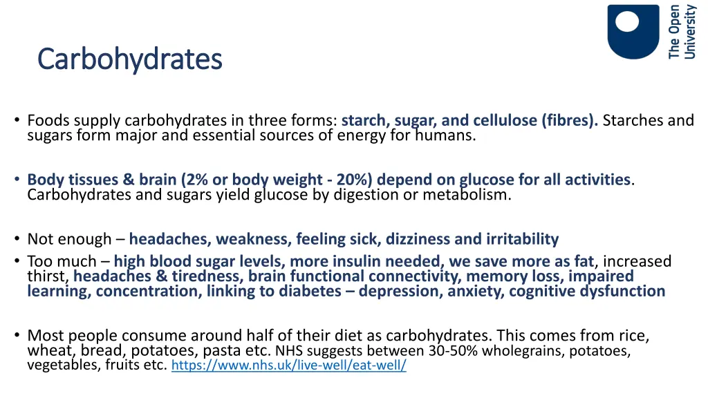 carbohydrates carbohydrates