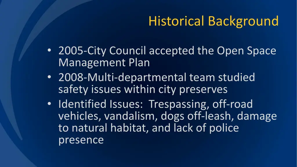 historical background