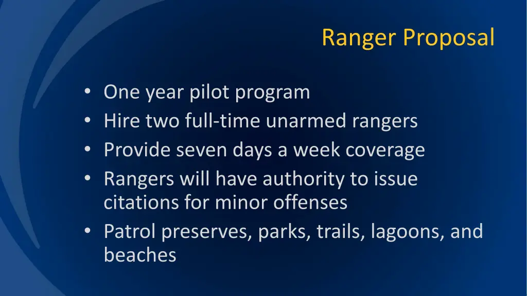 ranger proposal