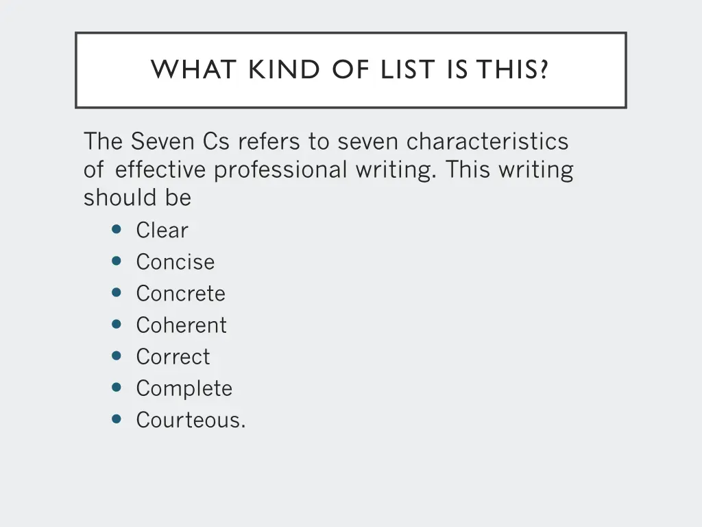 what kind of list is this 1