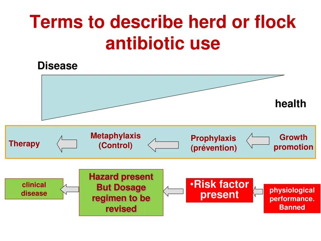 terms to describe herd or flock antibiotic use 1