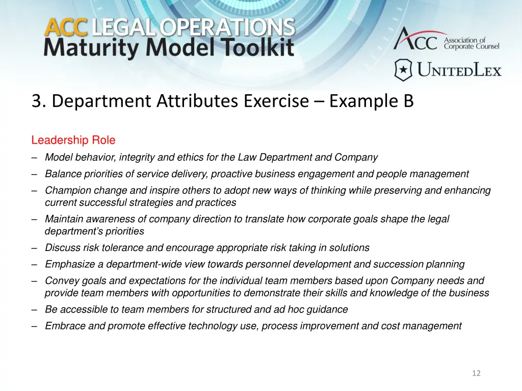 3 department attributes exercise example b