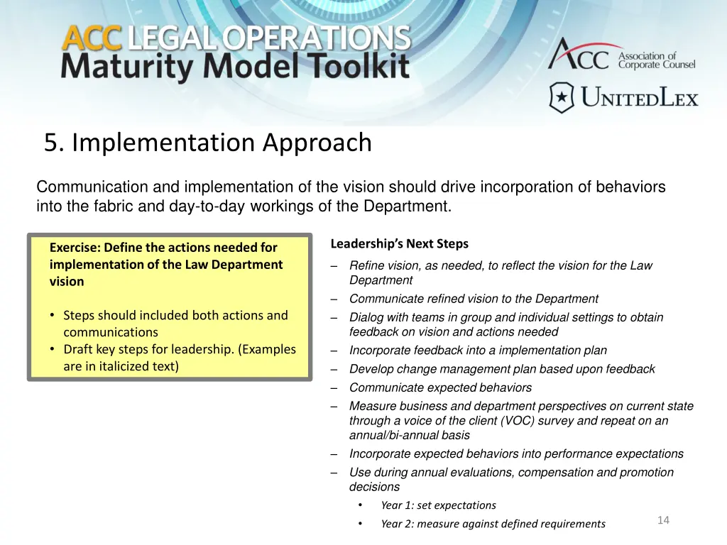 5 implementation approach