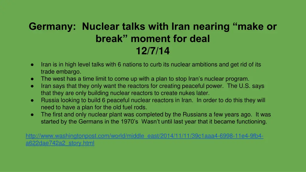 germany nuclear talks with iran nearing make