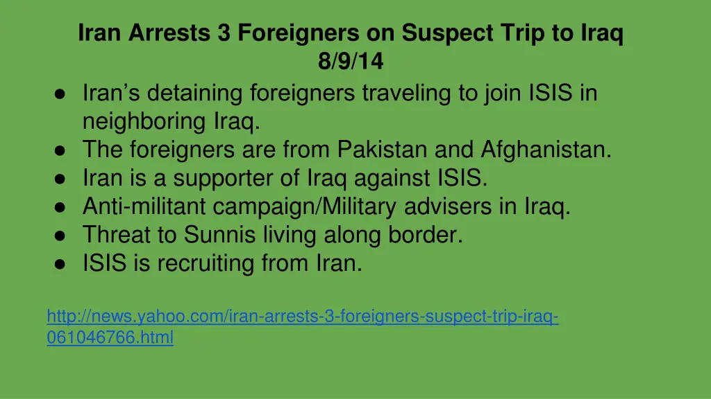 iran arrests 3 foreigners on suspect trip to iraq