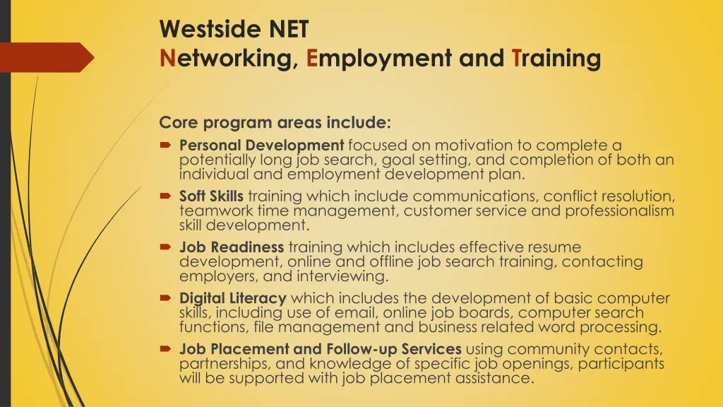 westside net networking employment and training
