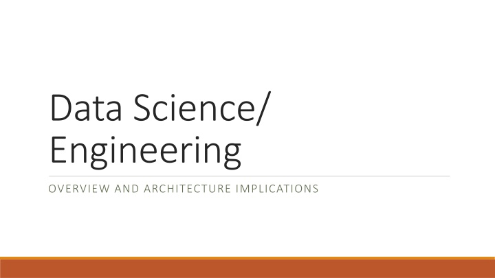 data science engineering
