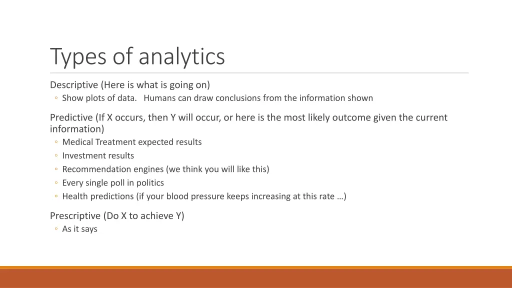 types of analytics