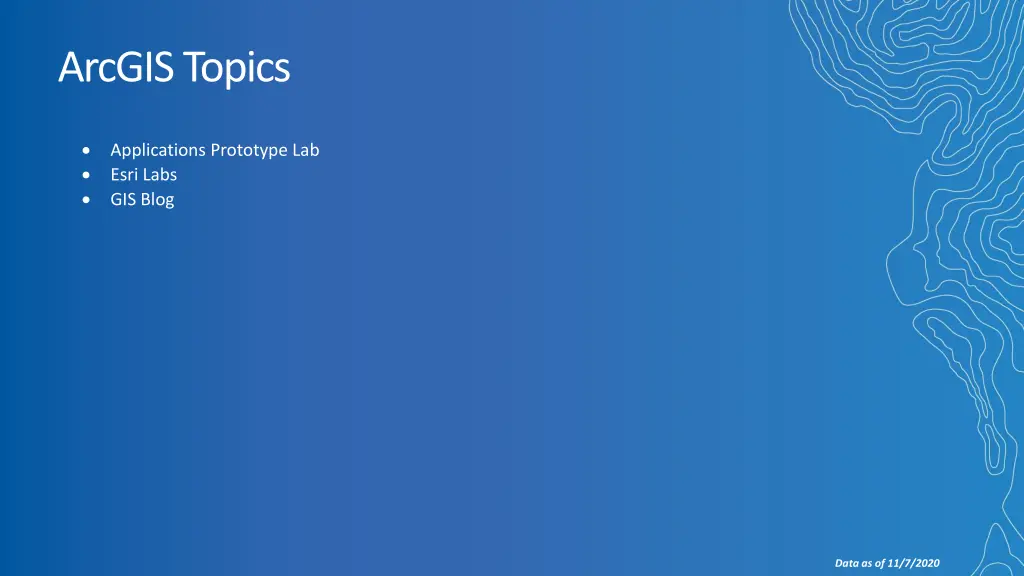 arcgis topics