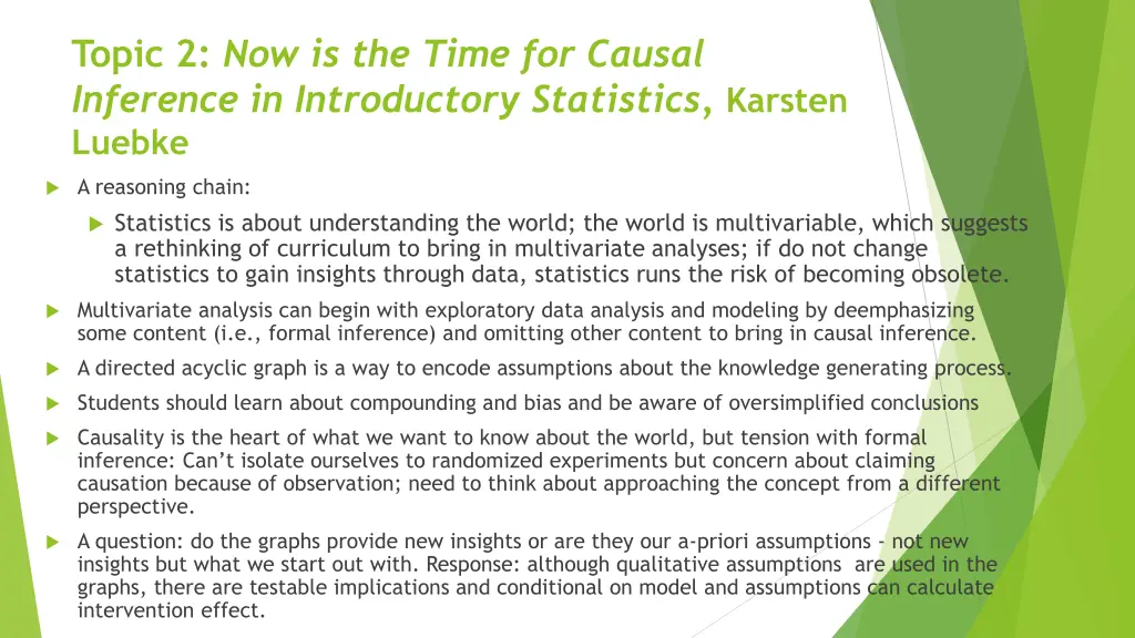 topic 2 now is the time for causal inference