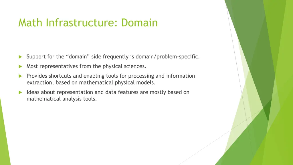 math infrastructure domain