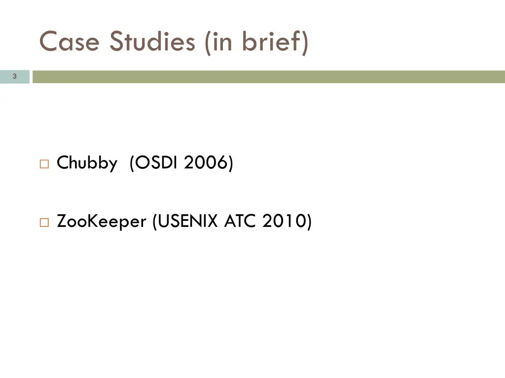 case studies in brief