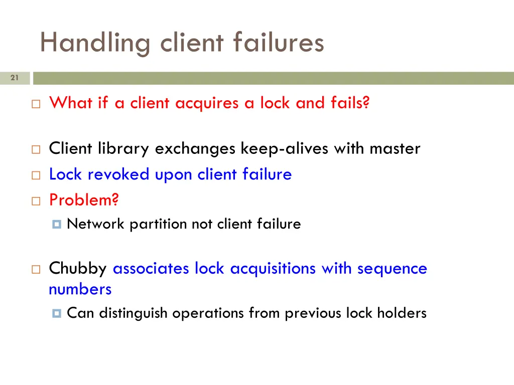handling client failures