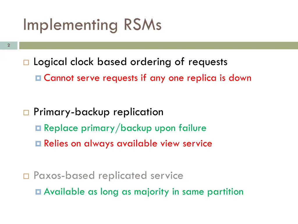implementing rsms