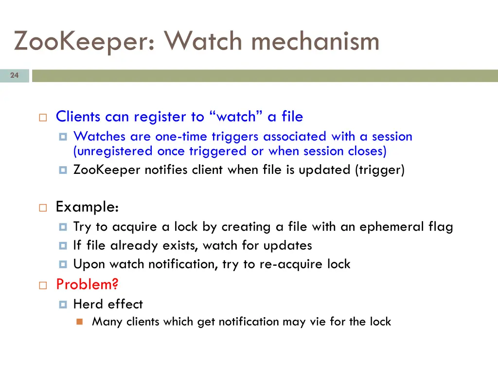 zookeeper watch mechanism