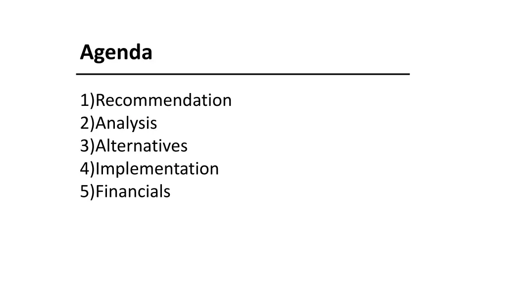 agenda