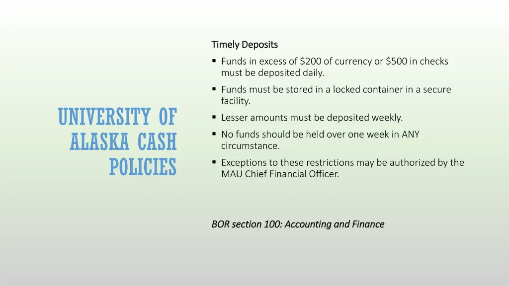 timely deposits timely deposits funds in excess