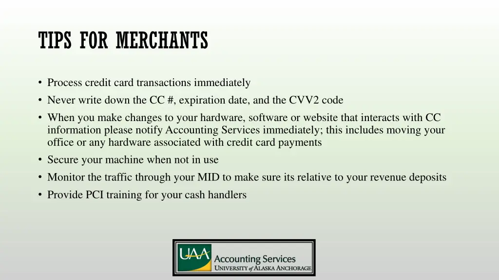 tips for merchants