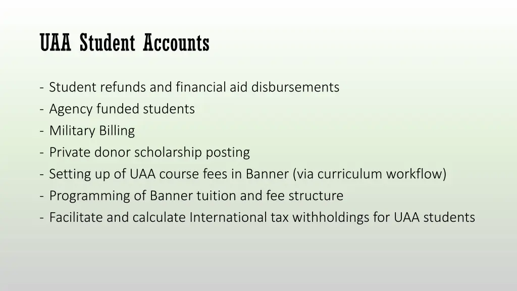 uaa student accounts