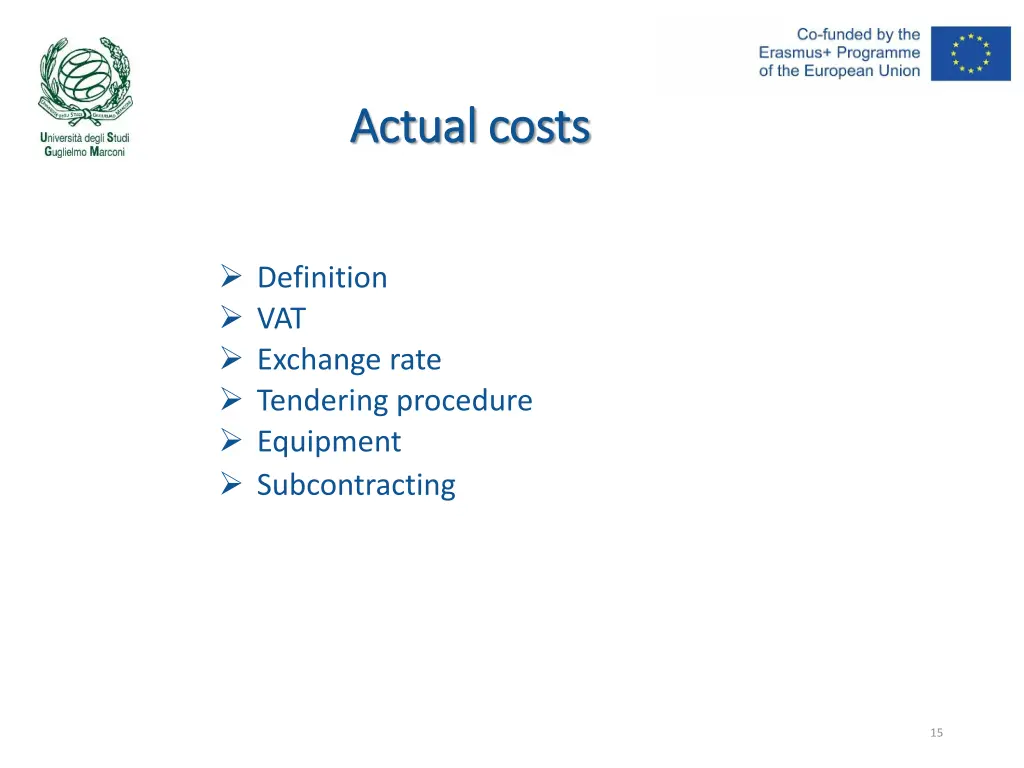 actual costs actual costs