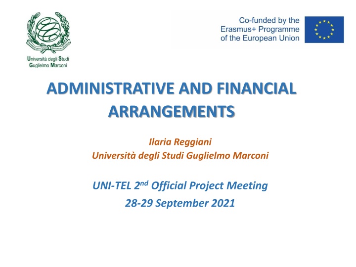 administrative and financial arrangements