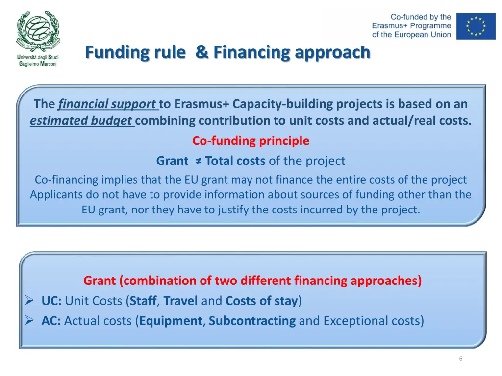funding rule financing approach 1