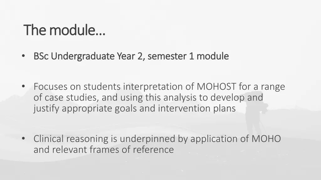 the module the module