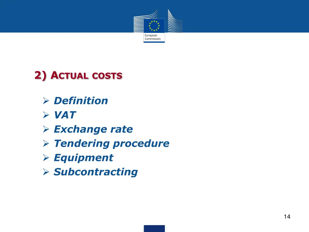 2 a ctual costs