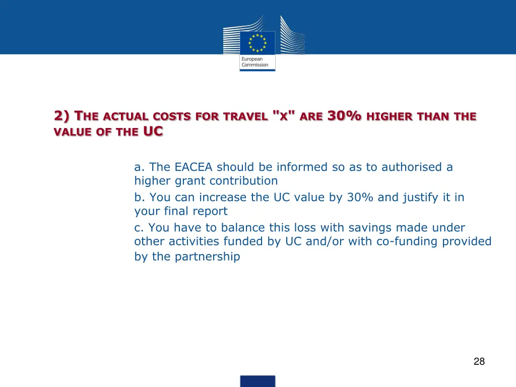 2 t he actual costs for travel x are 30 higher