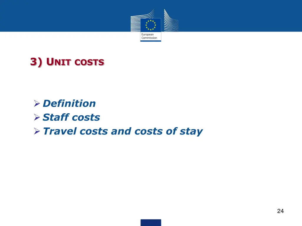 3 u nit costs