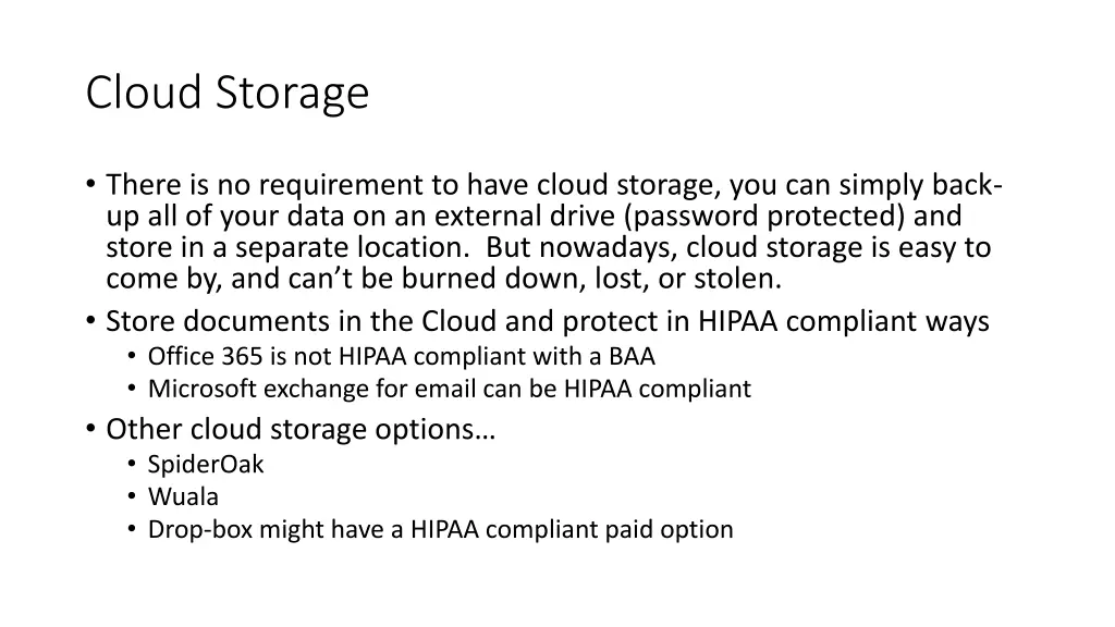 cloud storage