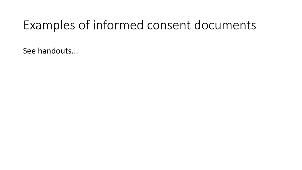 examples of informed consent documents