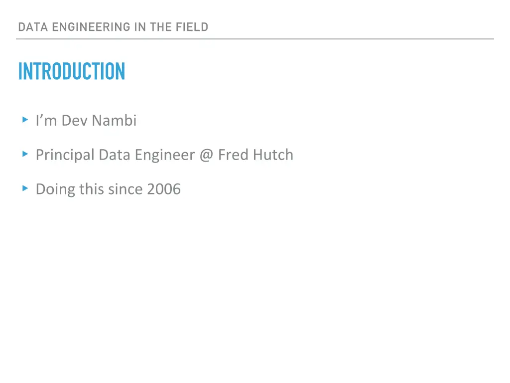 data engineering in the field 1