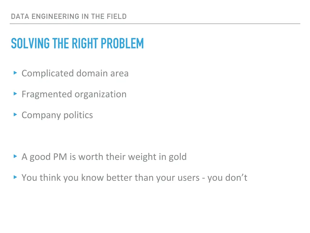 data engineering in the field 12