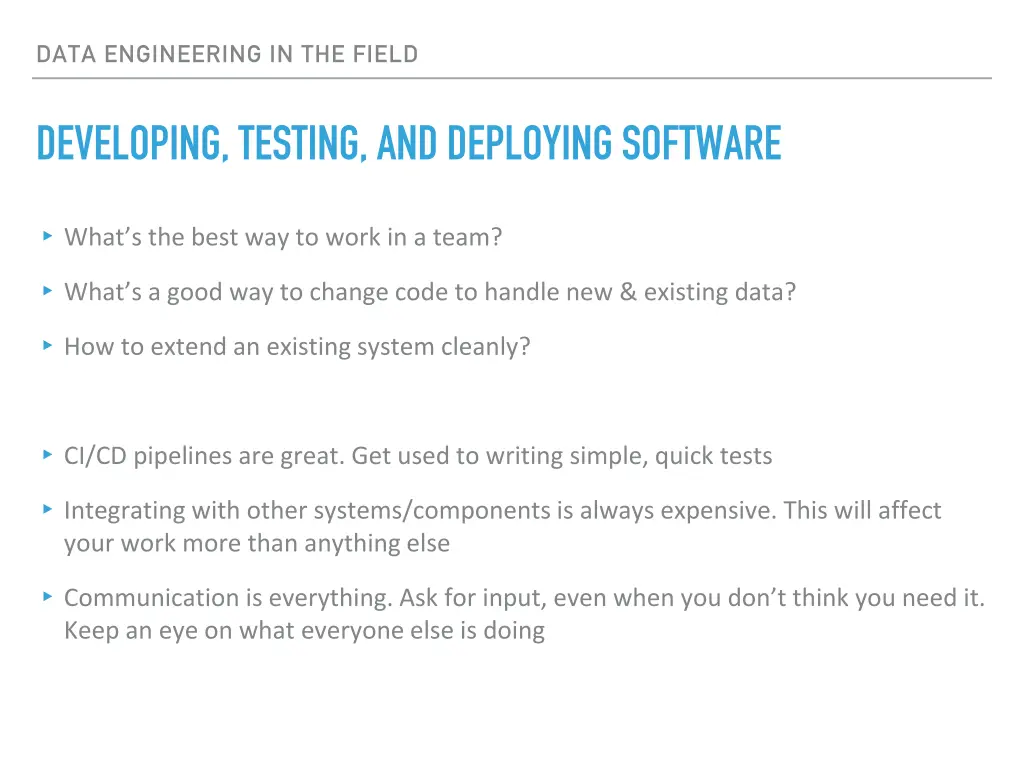 data engineering in the field 15