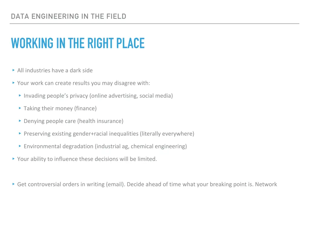 data engineering in the field 16