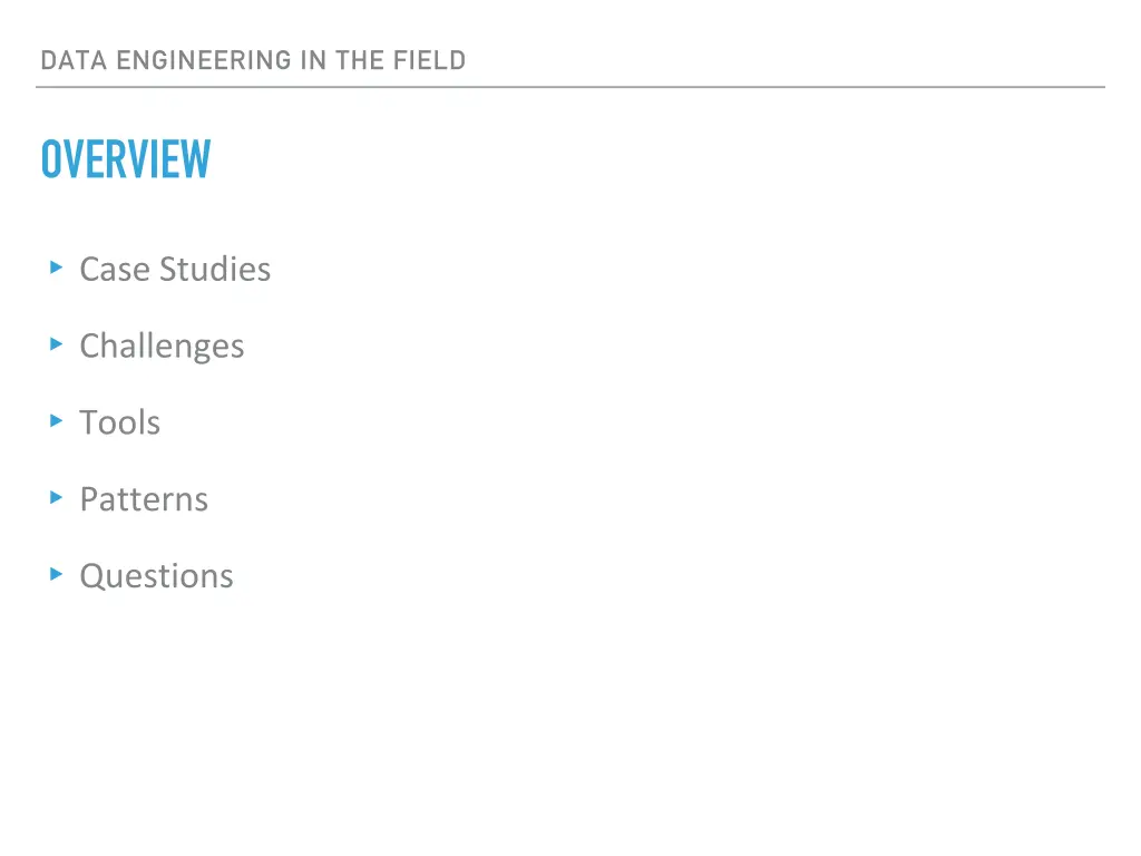 data engineering in the field 2