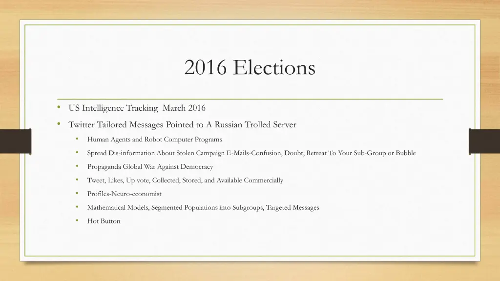 2016 elections