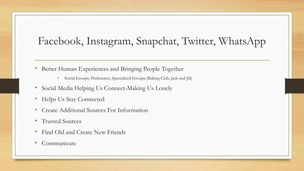 facebook instagram snapchat twitter whatsapp