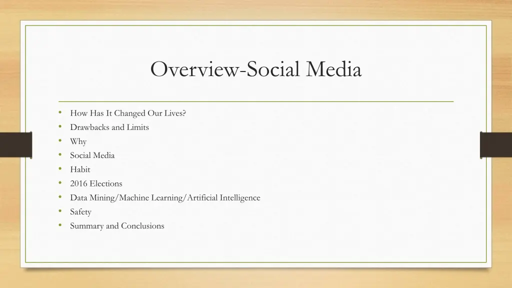 overview social media