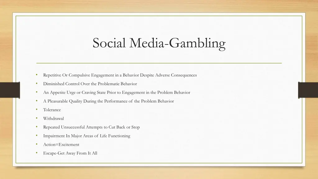 social media gambling