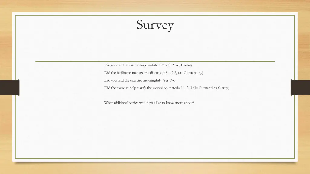 survey