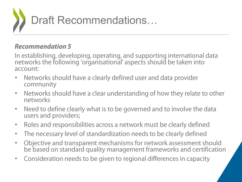 draft recommendations 2